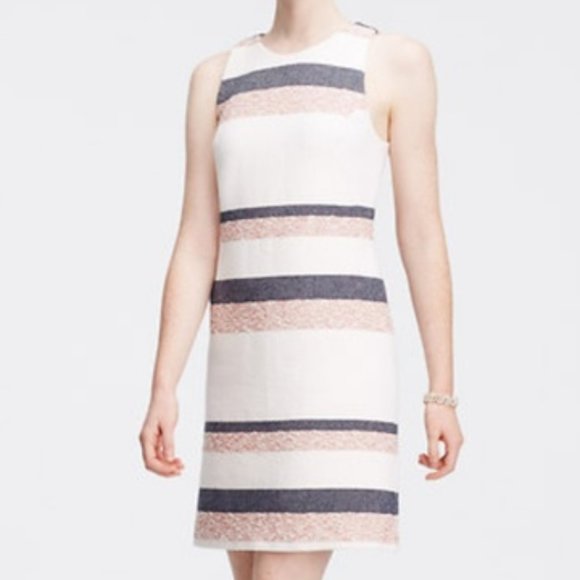 Ann Taylor Dresses & Skirts - Ann Taylor | Tweed Striped Sleeveless Shift Dress